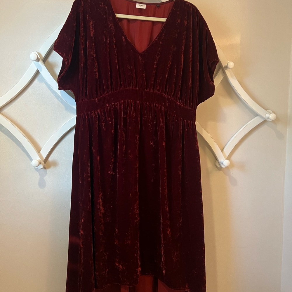 CAbi Tribute velvet red dress size Large - Picture 5 of 8